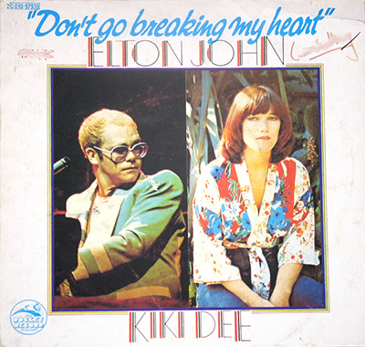 ELTON JOHN with KIKI DEE - Don't go breaking my heart album front cover vinyl record